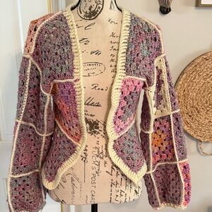 Handmade Multicolor Crochet Sweater